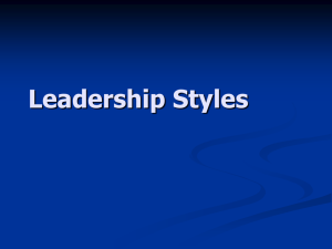 Leadership and Management Styles