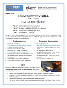 January 2016 Countdown to PARCC Leaders