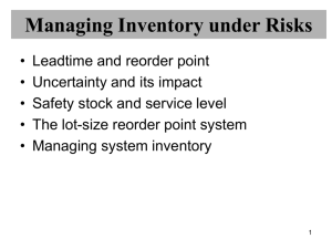 Inventory Analysis under Uncertainty