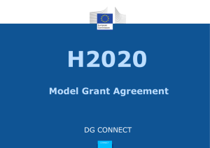 Objectives Horizon 2020 model Grant Agreement