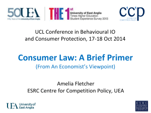 Consumer Law: A Brief Primer