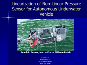 Linearization of Non-Linear Pressure Sensor for Autonomous