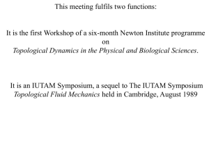 IUTAM Symposium - Isaac Newton Institute for Mathematical Sciences