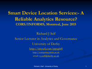 A Reliable Resource – CORS INFORMS 2015