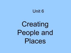 Creating People and Places unit 6