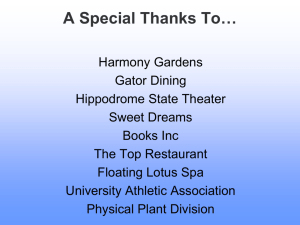 A Special Thanks To…
