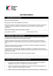 Job Description - Glasgow Kelvin College