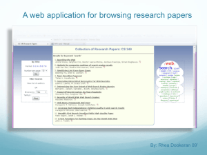 On Building a Custom Research Paper Web Application
