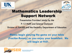 Math Leadership Support Network