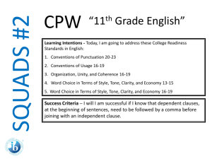 CPW 11th Grade English