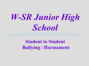 W-SR Junior High Student to Student Harassment - Waverly