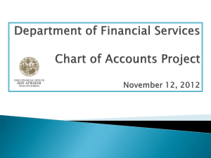 DFS – Charts of Account Project