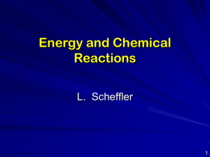 Energy and Chemical Reactions
