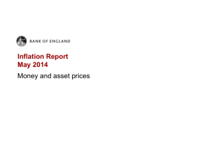 Bank of England Inflation Report May 2014 Money and asset prices