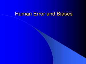 Human Error & Bias