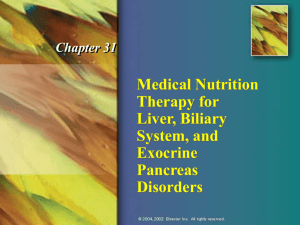 Medical Nutrition Therapy for Liver, Biliary System, and