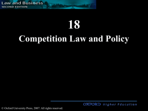 Competition Law & Policy cont…