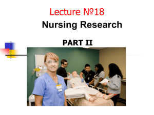 Lecture 18 Nursing Research PART IІ
