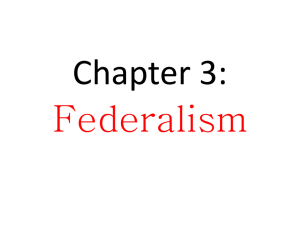 Chapter 3: Federalism - Saugerties Central School