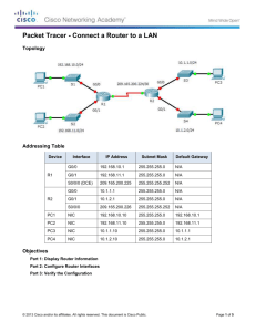 6.4.3.3 Packet Tracer