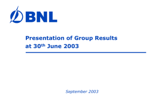 bnl presentation - Investor