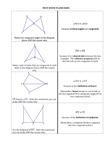 3.6 Triangle Congruence Proofs Important Concepts Flashcards