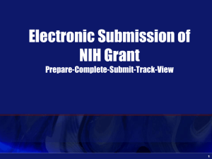 Electronic Submission of NIH Grants
