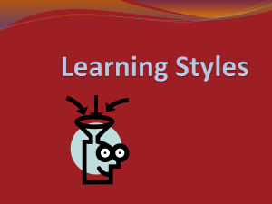 Learning styles explained.