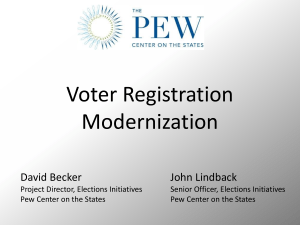 PEW Presentation - Voter Registration Modernization