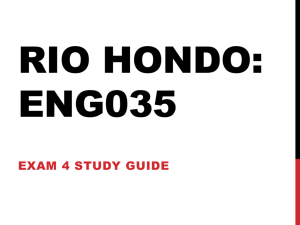 Rio Hondo: ENG101