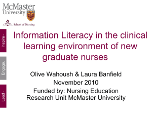 Information Literacy in the clinical learning environment of new