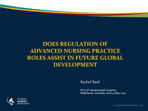 does regulation of advanced nursing practice roles assist in future