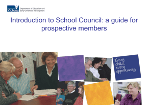 Introduction to School Council: a guide for prospective members