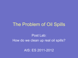 The problem of oil spills ppt
