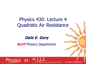 Quadratic Air Resistance