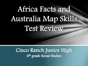 Africa Facts and Australia Map Test PowerPoint
