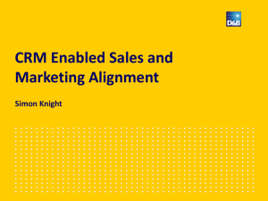 CRM Enabled Sales and Marketing