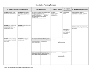Negotiation Planning Template (download Word