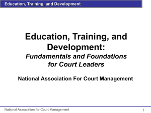 Curriculum and Instruction Defined - National Association for Court