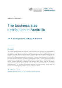 Features of the Australian business size structure