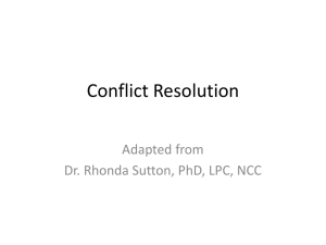 conflict & Resolution Presentation adapted by