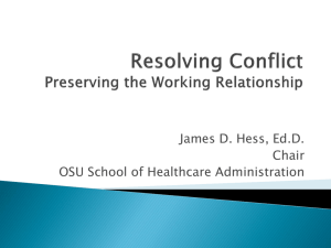 Resolving Conflict