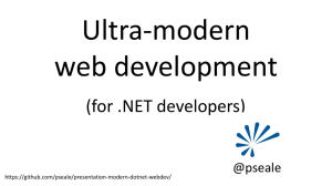 Ultra-modern web development (for .NET developers)