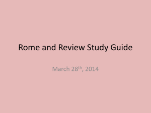 Rome and Review Study Guide