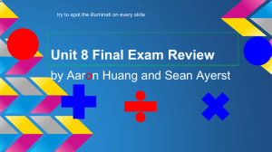 Unit 8 Final Exam Review
