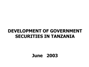 Development of Government Securities Market in Tanzania