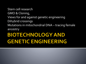 biotechnology and genetic engineering