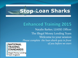 Stop Loan Sharks - Northumberland CVA