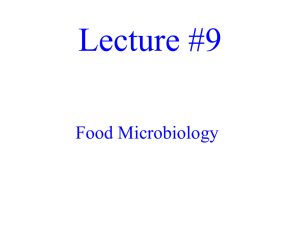 Lecture 18 Food Microbiology - Cal State LA
