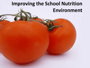 Improving School Nutrition Environment